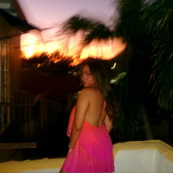 Peppermayo Twin Flame Mini Dress - Gradient Orange - Picture 2 of 6